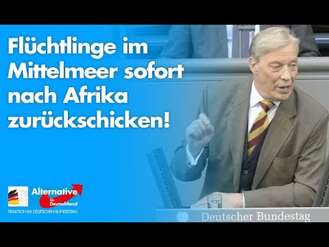 Flüchtlinge im Mittelmeer sofort nach Afrika zurückschicken! - Armin-Paul Hampel - AfD-Fraktion