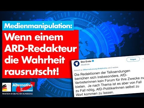 Medienmanipulation: Wenn einem ARD-Redakteur die Wahrheit rausrutscht!