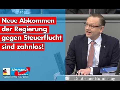 Kay Gottschalk: Neue Abkommen der Regierung gegen Steuerflucht sind zahnlos! - AfD-Fraktion