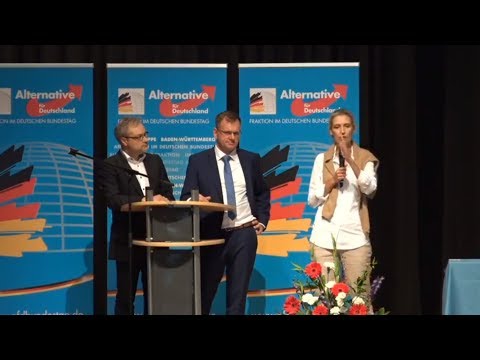 Alice Weidel, Dirk Spaniel &amp; Marc Bernhard in Stuttgart-Vaihingen 21.07.