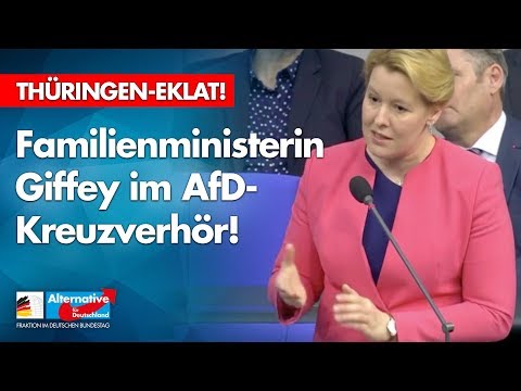 Thüringen-Eklat! Giffey im AfD-Kreuzverhör!