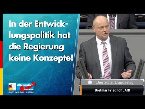 In der Entwicklungspolitik hat die Regierung keine Konzepte! - Dietmar Friedhoff - AfD-Fraktion