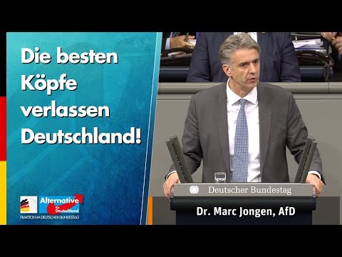 Die besten Köpfe verlassen Deutschland! - Marc Jongen - AfD-Fraktion im Bundestag