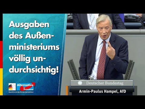 Ausgaben des Außenministeriums völlig undurchsichtig! - Armin-Paul Hampel - AfD-Fraktion