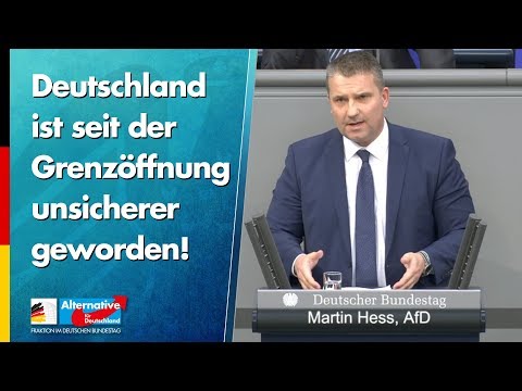 Deutschland ist seit der Grenzöffnung unsicherer geworden! - Martin Hess - AfD-Fraktion im Bundestag