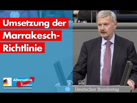 Prof. Dr. Lothar Maier: Umsetzung der Marrakesch-Richtlinie - AfD-Fraktion im Bundestag