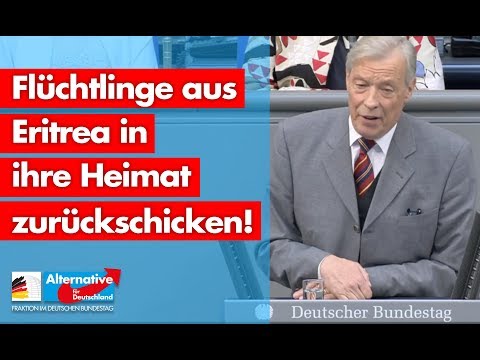 Armin-Paul Hampel: Flüchtlinge aus Eritrea in ihre Heimat zurückschicken!- AfD-Fraktion im Bundestag