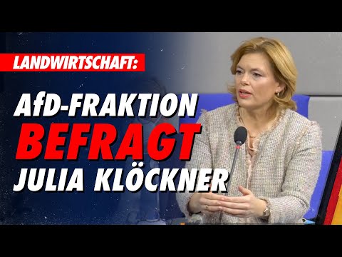 Landwirtschaft: AfD-Fraktion befragt Julia Klöckner