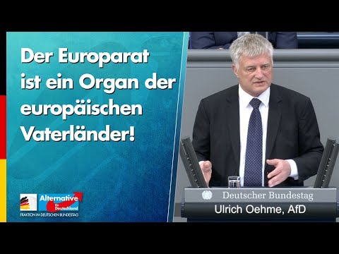 Der Europarat ist ein Organ der europäischen Vaterländer! - Ulrich Oehme - AfD-Fraktion im Bundestag