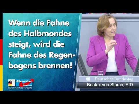 Wenn die Fahne des Halbmondes steigt, wird die Fahne des Regenbogens brennen! - Beatrix von Storch