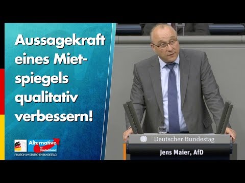 Aussagekraft eines Mietspiegels qualitativ verbessern! - Jens Maier - AfD-Fraktion im Bundestag