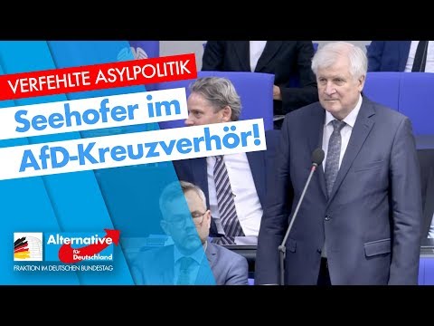 Verfehlte Asylpolitik: Seehofer im AfD-Kreuzverhör!