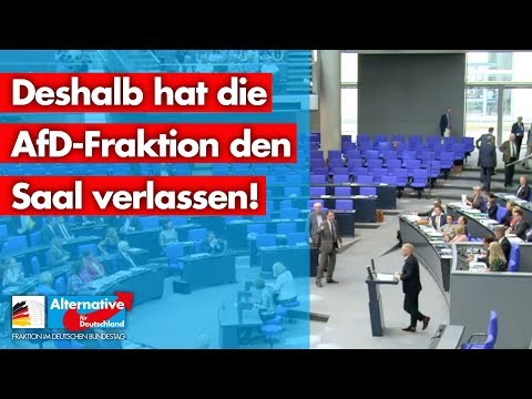 Deshalb hat die AfD-Fraktion geschlossen das Plenum verlassen!