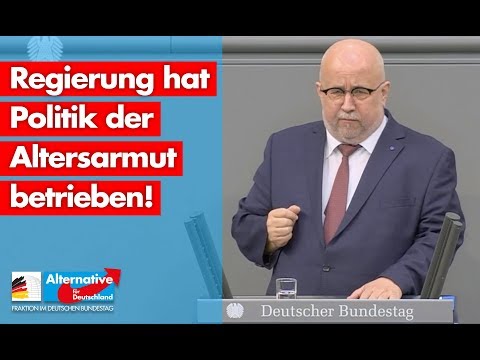 Regierung hat Politik der Altersarmut betrieben! - Jürgen Pohl - AfD-Fraktion im Bundestag