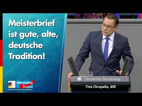 Meisterbrief ist gute, alte, deutsche Tradition! - Tino Chrupalla - AfD-Fraktion im Bundestag