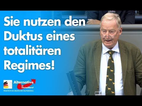 Alexander Gauland: &quot;Sie nutzen den Duktus eines totalitären Regimes!&quot; - AfD-Fraktion im Bundestag