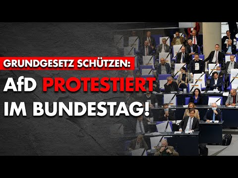 AfD-Fraktion protestiert im Bundestag! - AfD-Fraktion im Bundestag