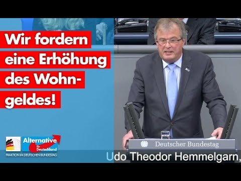 Wir fordern eine Erhöhung des Wohngeldes! - Udo Hemmelgarn - AfD-Fraktion im Bundestag