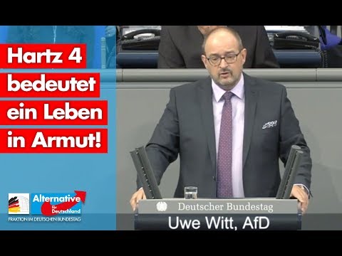 Hartz 4 bedeutet ein Leben in Armut! - Uwe Witt - AfD-Fraktion im Bundestag