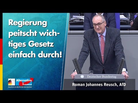 Regierung peitscht wichtiges Gesetz einfach durch! - Roman Reusch - AfD-Fraktion im Bundestag