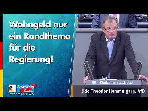 Wohngeld nur ein Randthema für die Regierung! - Udo Hemmelgarn - AfD-Fraktion im Bundestag