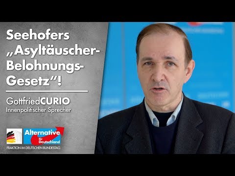 Gottfried Curio zu Seehofers &quot;Asyltäuscher- Belohnungs- Gesetz&quot;!- AfD-Fraktion im Bundestag