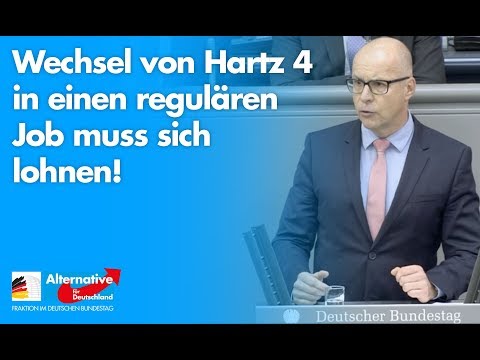 Wechsel von Hartz 4 in einen regulären Job muss sich lohnen! - Jörg Schneider - AfD-Fraktion