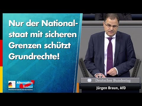 Nur der Nationalstaat mit sicheren Grenzen schützt Grundrechte! - Jürgen Braun