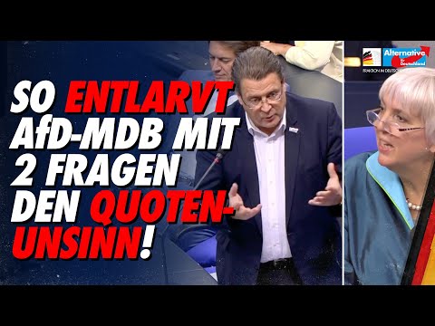 So entlarvt Stephan Brandner mit 2 Fragen den Quoten-Unsinn der Regierung! - AfD-Fraktion