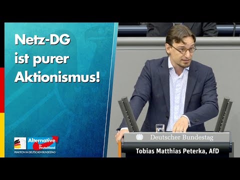 Netz-DG ist purer Aktionismus! - Tobias Peterka - AfD-Fraktion im Bundestag