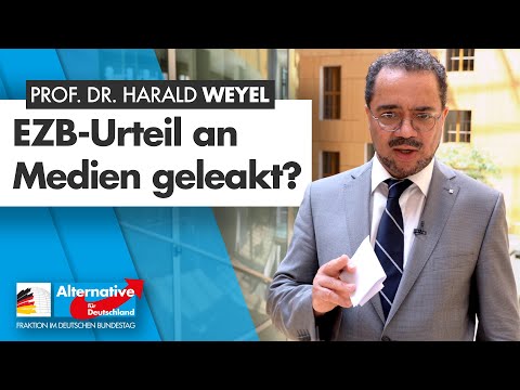 EZB-Urteil zuvor an Medien geleakt? - Prof. Dr. Harald Weyel - AfD-Fraktion