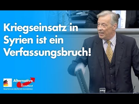 Armin-Paul Hampel: Kriegseinsatz in Syrien ist ein Verfassungsbruch! - AfD-Fraktion im Bundestag