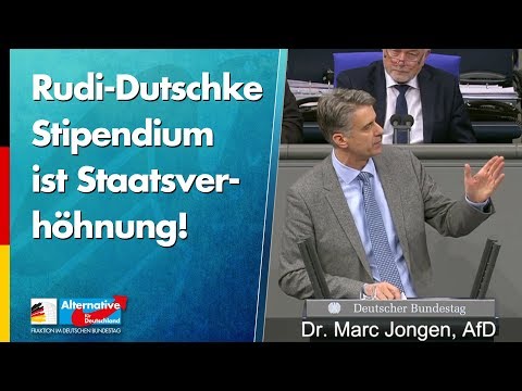 Marc Jongen: Rudi Dutschke Stipendium ist Staatsverhöhnung! - AfD-Fraktion im Bundestag