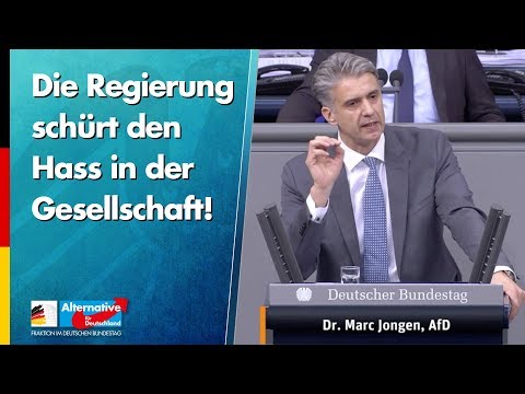 Die Regierung schürt den Hass in der Gesellschaft! - Marc Jongen - AfD-Fraktion im Bundestag