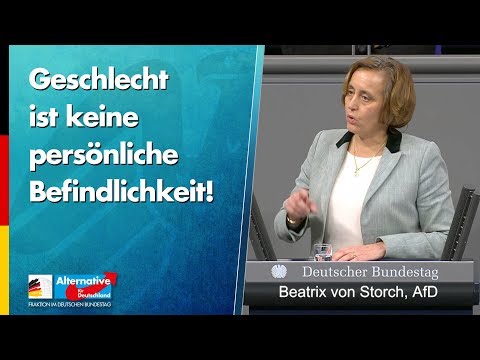 Beatrix von Storch: Geschlecht ist keine persönliche Befindlichkeit! - AfD-Fraktion im Bundestag