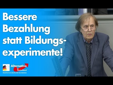 Bessere Bezahlung statt Bildungsexperimente! - Detlev Spangenberg - AfD-Fraktion im Bundestag