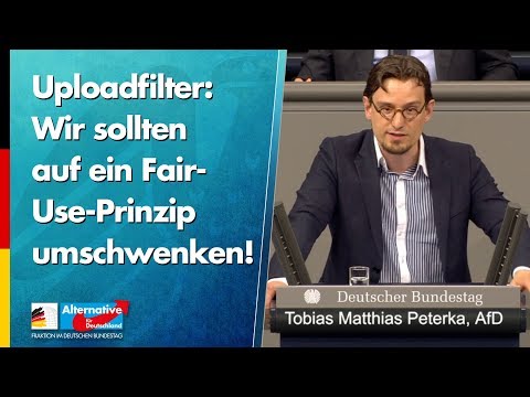 Uploadfilter: Wir sollten auf ein Fair-Use-Prinzip umschwenken! - AfD-Fraktion im Bundestag