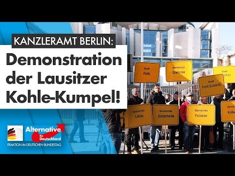 Demonstration der Kohlekumpel vor dem Kanzleramt Berlin!