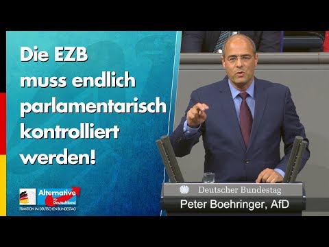 Die EZB muss endlich parlamentarisch kontrolliert werden! - Peter Boehringer - AfD-Fraktion