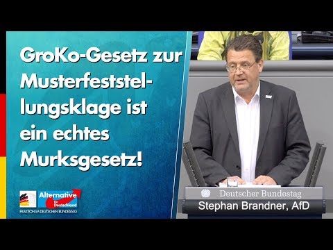 GroKo-Gesetz zur Musterfeststellungsklage ist ein echtes Murksgesetz! - Stephan Brandner - AfD