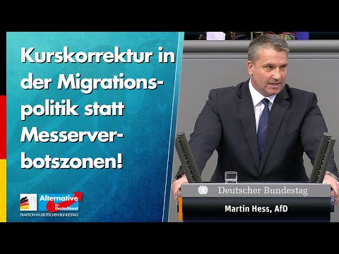 Kurskorrektur in der Migrationspolitik statt Messerverbotszonen! - Martin Hess - AfD-Fraktion