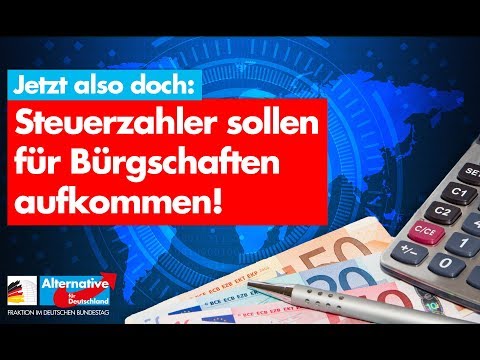 Abzocke: Steuerzahler sollen für Bürgschaften aufkommen! - AfD-Fraktion im Bundestag