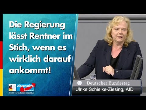 Regierung lässt Rentner im Stich, wenn es wirklich darauf ankommt! - Ulrike Schielke-Ziesing - AfD