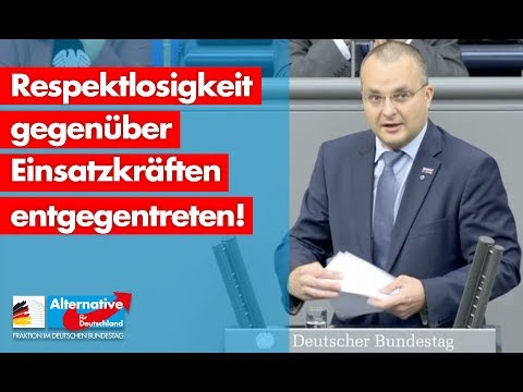 Respektlosigkeit gegenüber Einsatzkräften entgegentreten - Marcus Bühl - AfD-Fraktion im Bundestag