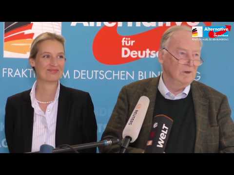 Alice Weidel &amp; Alexander Gauland zu Merkels Rücktritt vom Parteivorsitz - AfD-Fraktion im Bundestag