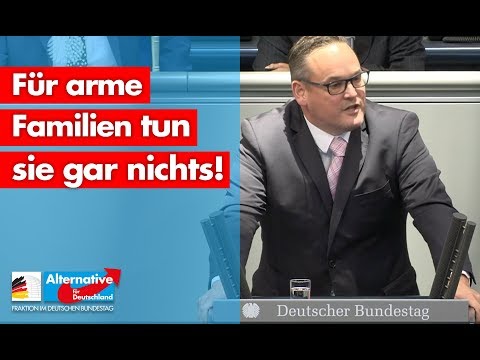 Martin Reichardt: Für arme Familien tun sie gar nichts! - AfD-Fraktion im Bundestag