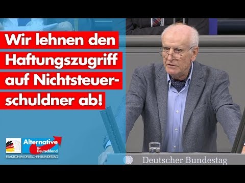 Wir lehnen den Haftungszugriff auf Nichtsteuerschuldner ab! - Albrecht Glaser - AfD-Fraktion