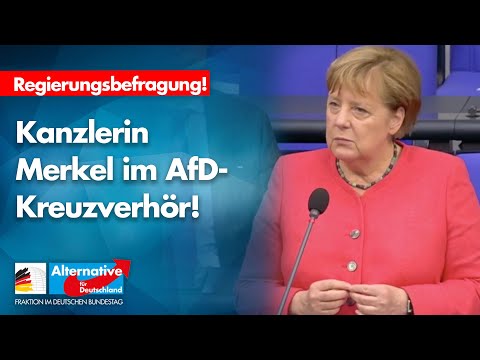Wenn Blicke töten könnten! - Merkel im AfD-Kreuzverhör - AfD-Fraktion im Bundestag