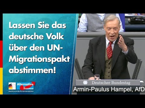 Lassen Sie das deutsche Volk über den UN-Migrationspakt abstimmen! - Armin-Paul Hampel - AfD