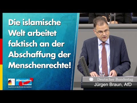 Die islamische Welt arbeitet faktisch an der Abschaffung der Menschenrechte! - Jürgen Braun - AfD